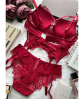 Lace set with detachable harness, push-up