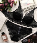 Lace set on a thin cup, no push-up