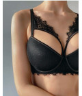 Set with lace over bust, push-up