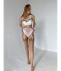 Set with lace over bust, push-up